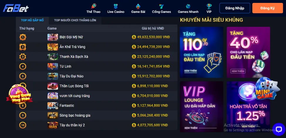 Sự kiện và giải đấu đặc biệt tại 12win game